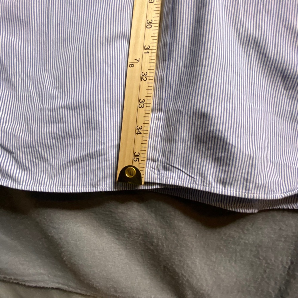 Ralph Lauren Classic Fit Blue Stripe Button Down Shirt Mens 3XLT Tall - Picture 3 of 8